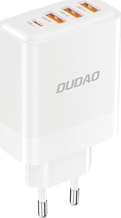 Karikues muri Dudao A5Heu, 3x USB A 1x USB C PD 20W, i bardhë