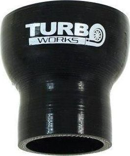 Reduktues i drejtë silikoni TurboWorks G, 67mm në 80mm, i zi