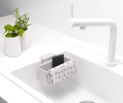 Организер за мијалник Brabantia Sink Organizer Sink Side 302480, пластика, светло сива