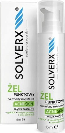 Xhel lokal kundra akneve Acne Skin, 15 ml, për puçrra dhe papula