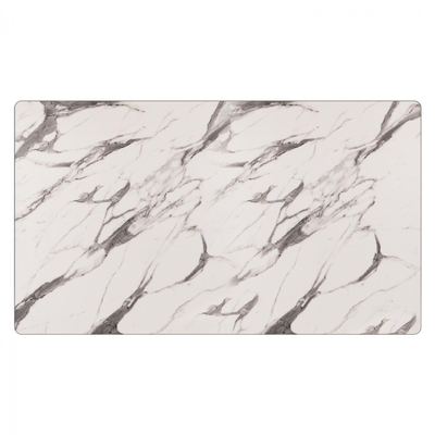Pllakë tavoline HPL 120×69 cm mermer (HM5840.11), bardhë/ gri