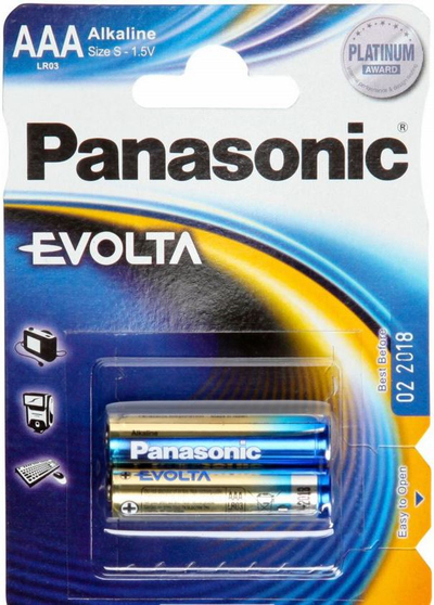 Set i baterive Panasonic Evolta AAA / R03, 1.5V, 2 copë