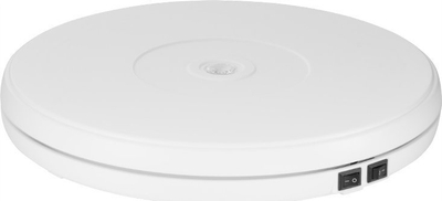 Tavolinë rrotulluese FreePower 360°, 25 cm, deri 15 kg, e bardhë