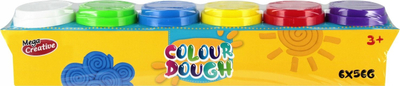 Plastelinë MEGA CREATIVE Doh Tube, set 6 ngjyra, shumëngjyrëshe