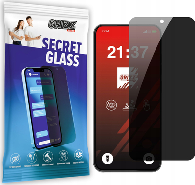 Xham mbrojtës privatësie Grizz SecretGlass për Tecno Pop 9 5G, i fortë kundër goditjeve, i tejdukshëm