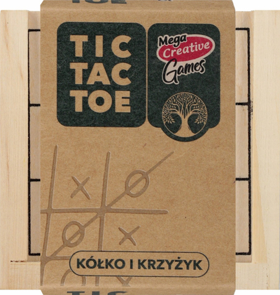 Loja tavolinë Tic Tac Toe prej druri, 8x3x8 cm, për fëmijë