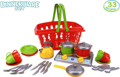 Set kuzhine për fëmijë Technok Halinka 10, 10 copë, plastik, shumëngjyrësh