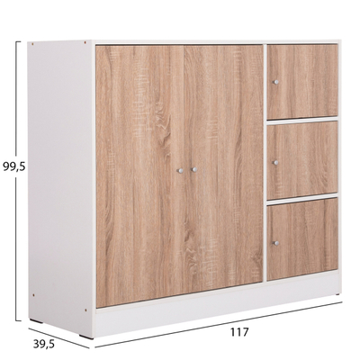 Dollap Matin 117x39,5x99,5Hcm (HM2480.01), bardhë