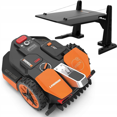 Заштитна гаража за роботска косачка WORX WA0825 Landroid Vision, преклопен покрив, пластика, сива