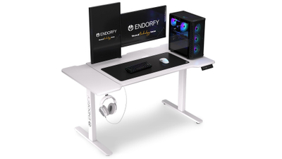 Tavolinë gaming Endorfy Atlas L Electric, elektrike, 150×78 cm, e bardhë