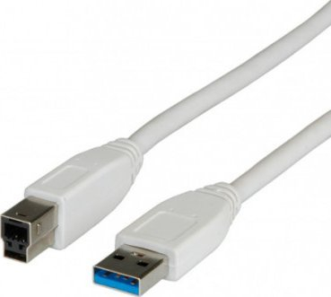 Kabllo USB STANDARD 3.2 Gen 1, Type A me B, 0.8 m, bezhë