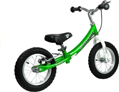 Biçikletë pa pedale Carlo Running Bike, metal, me frenë, e gjelbër