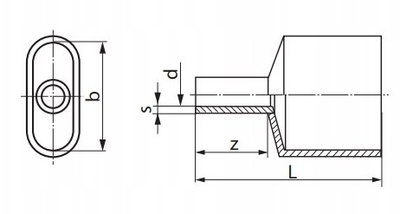 Këmbë lidhëse e izoluar Radpol 2x2.5mm², 10mm, 100 copë, blu