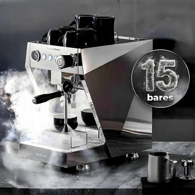 Експрес машина за кафе Cecotec Baristeo Brava, супер автоматска, 3150W, 15 bar, 2.5L, црна