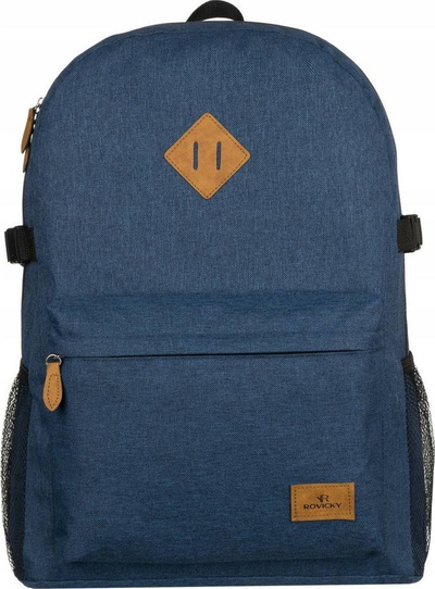 Çantë shpine Rovicky Lightweight Urban A4, material poliestër, me xhepa anësorë, ngjyrë blu