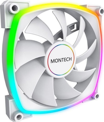 Ventilator kase Montech AX140 PWM, 140mm, ARGB, i bardhë