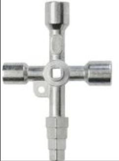 Çelës kryq për kabinete Högert Technik HT1W761, 85 mm, metalik, argjendtë