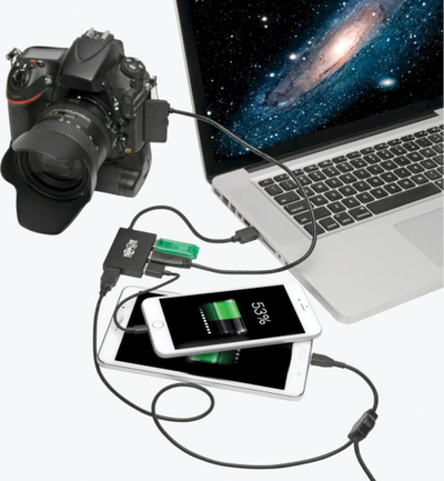 USB hub Tripp Lite U360-004-4A-AL, 4 porta USB 3.0, 5 Gbps, alumini, i zi