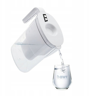 Karakafkë filtruese uji BWT Vida, 2.6L, 4 filtra me magnez, tregues manual, e bardhë