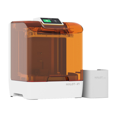 Printer 3D resin Creality HALOT-X1 Combo, ekran me prekje, volum printimi mesatar, portokalli e bardhë