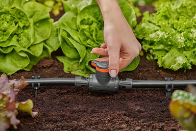 Valvul rregulluese Gardena Micro-Drip, 13 mm, gri portokalli