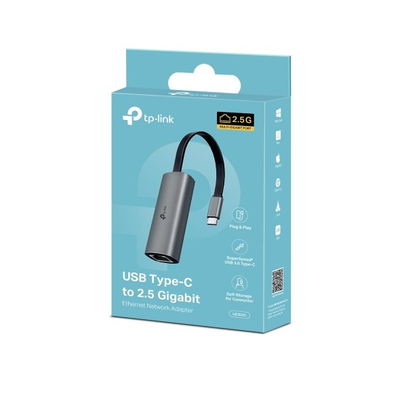 Adapter rrjeti USB Type C në 2.5GbE, USB 3.0, palosës, gri
