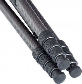 Tripod FotoPro Sherpa Plus, fibër karboni, 4 seksione, i zi