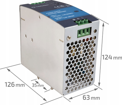 Напојување DIN шина ЈИНГЈАО YSDN240-24010000, 24V 10A 240W, сиво