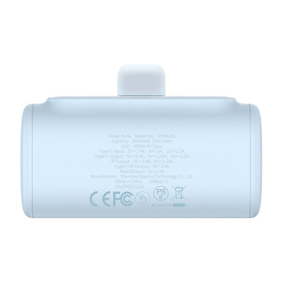 Powerbank Baseus OS Compact IP 5000mAh, 20W, me Lightning, blu