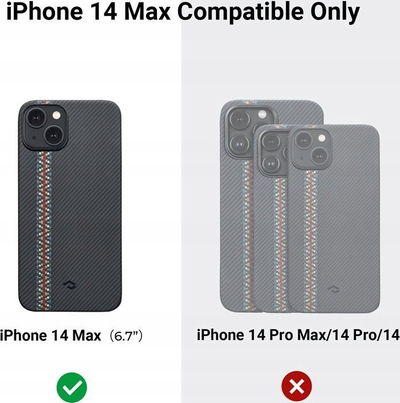 Држач за телефон Pitaka MagEZ Case 3 Rhapsody, за iPhone 14 Plus, поддршка MagSafe, сива шарена