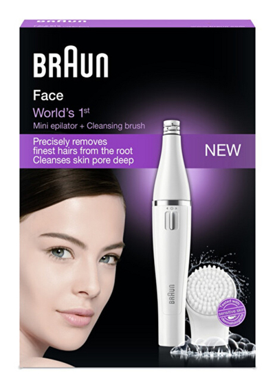 Depilator për fytyrë Braun 810, + brushë pastrimi