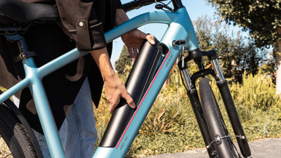 Biçikletë elektrike Cecotec Urban Pro, motor 250W, rrota 28", blu