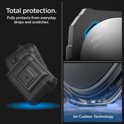 Mbulesë mbrojtëse Spigen Lock Fit për Apple AirPods Pro 1 e 2, e fortë, e zezë