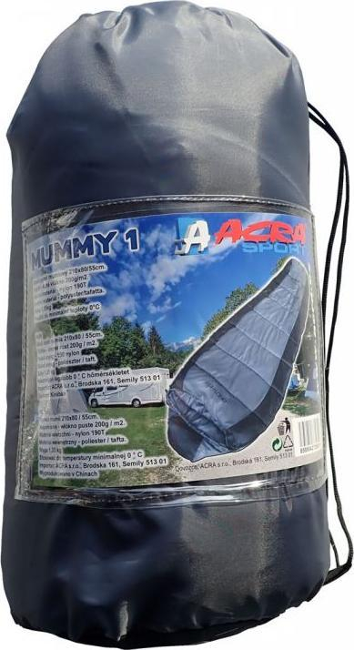 Çantë gjumi mumi SPM1 MUMMY 1, verë, 0°C, blu