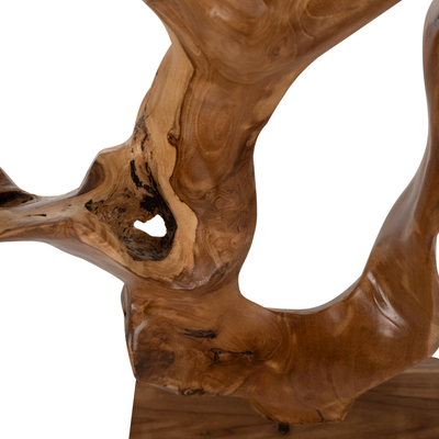 Dekor tavoline teak natyral 26×16×70 cm (HM7713)