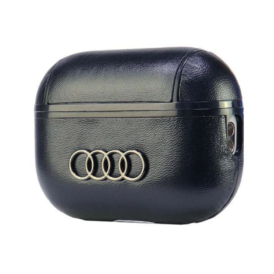 Mbulesë kufjesh Audi me logo të madhe për AirPods Pro 2, lëkurë, e zezë