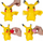 Lodër interaktive Pokemon Train and Play Deluxe Pikachu, 11 cm, 50+ reagime, e verdhë