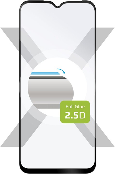 Xham mbrojtës FIXED Full-Cover për Samsung Galaxy A14 5G, i zi