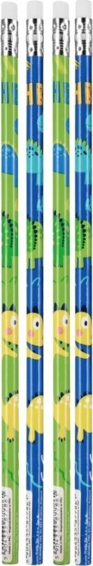 Set lapsash Starpak Dino HB, me gomë, 4 copë, shumëngjyrëshe
