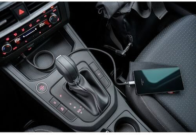 Kabllo karikimi Ansmann 1700-0188 4 në 1, USB A në USB C Lightning, 1.2 m, i zi argjendtë