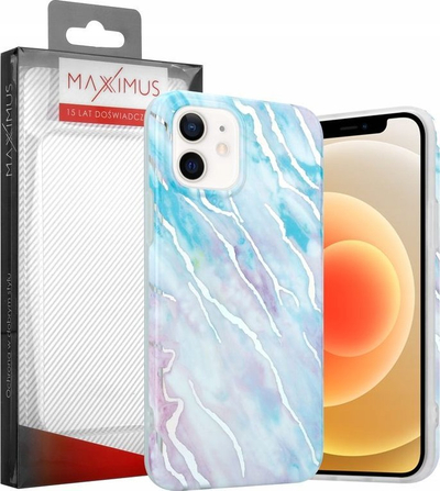 Kapak telefoni Maxximus MX Marble për Samsung S21, TPU i butë, model mermeri, i bardhë