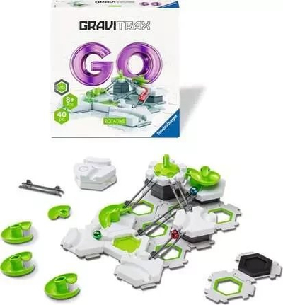 Set ndërtimi pistash Ravensburger GraviTrax GO Rotative Mini Starter, lodër STEM, për kalamaj 8+