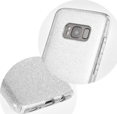 Këllëf telefoni Shining për Huawei P30 Lite, me shkëlqim, argjend