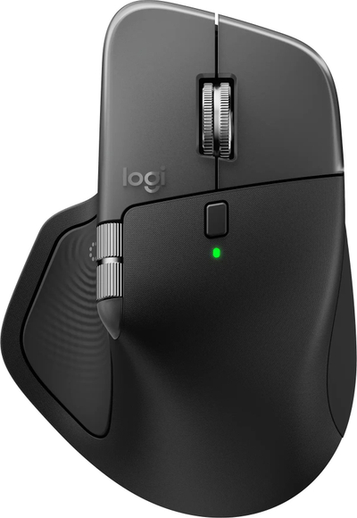 Maus Logitech MX Master 4 për Mac, pa kabëll, me feedback haptik, Space Black