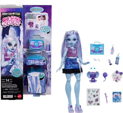 Kukull Monster High Abbey Bominable Self Scare Secrets, me 13 gjëra shoqe, lejla