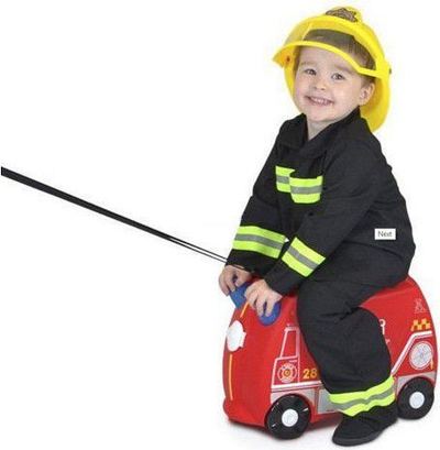 Trunki Ride-On Hardside Carry-On Куфер, Frank Fire Engine