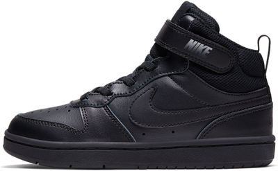 Atlete për kalamoj Nike Court Borough Mid 2, me lidhëse elastike, me rrip me ngjitës, të zeza