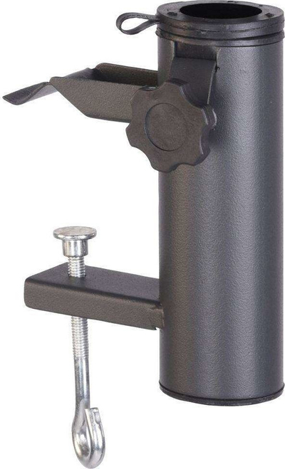 Mbajtëse çadre ballkoni Ambiance Balcony Umbrella Holder, për shtylla deri 38 mm, kapëse deri 70 mm, gri