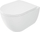 WC pezulluese Deante Round Rimless, me ulëse soft close, e bardhë