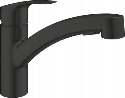 Rubinet kuzhine Grohe Eurosmart 303052431, gryke tërheqëse, mat, i zi